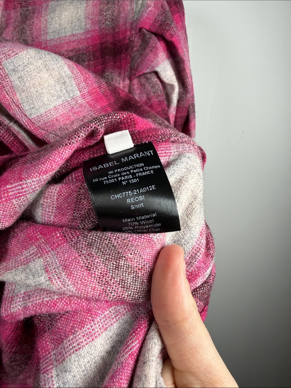 ISABEL MARANT ETOILE | Reosi Puff-Sleeve Shirt Plaid Print Size FR38/US6 - Picture 4 of 6